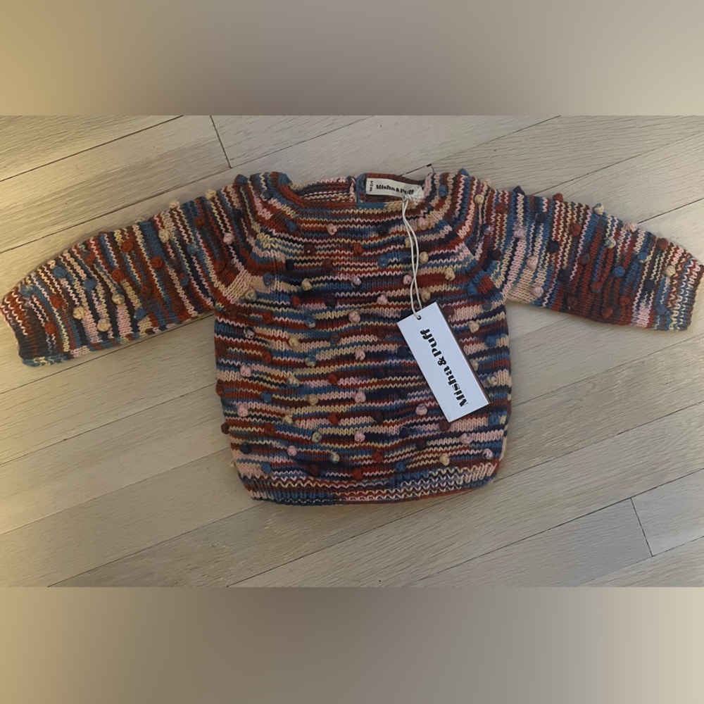 Misha & Puff popcorn sweater NWT